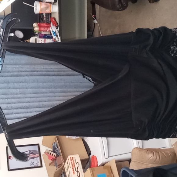 S.L. Fashions Dresses & Skirts - Nice black abd black lace dress